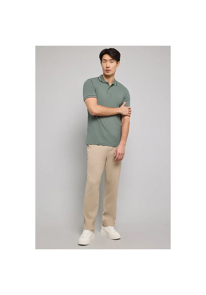 أر أند بي Tipping Detail Polo T-Shirt with Short Sleeves