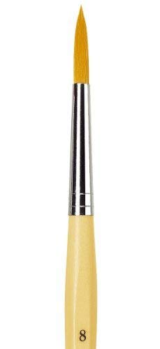 da Vinci Student Series 303 Junior Paint Brush, Round Elastic Synthetic with Lacquered Non-Roll Handle, Size 8 - Image 4