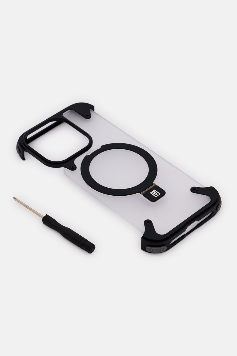 LEVELO iPhone 16 Pro Metallo Aluminum Bumper Case, Black - Image 4