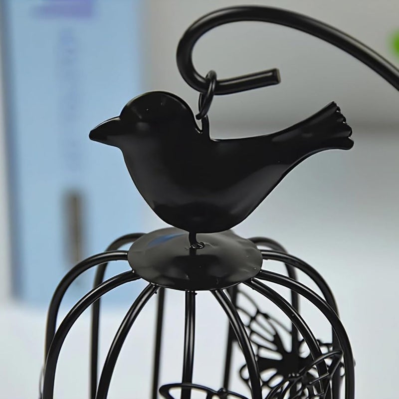 Nityasiddh Metal Table Decor Bird Cage Tealight Candle Holder Hanging Lantern Wedding Home Table Centerpiece Bird Cage Candlestick Lantern Metal Hollow Out Candle Holder Vintage Hanging Tealight - Image 4