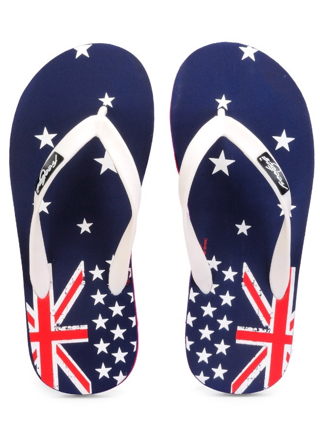 Freetoes Navy Australia Flag Flip Flops for Men - Image 1