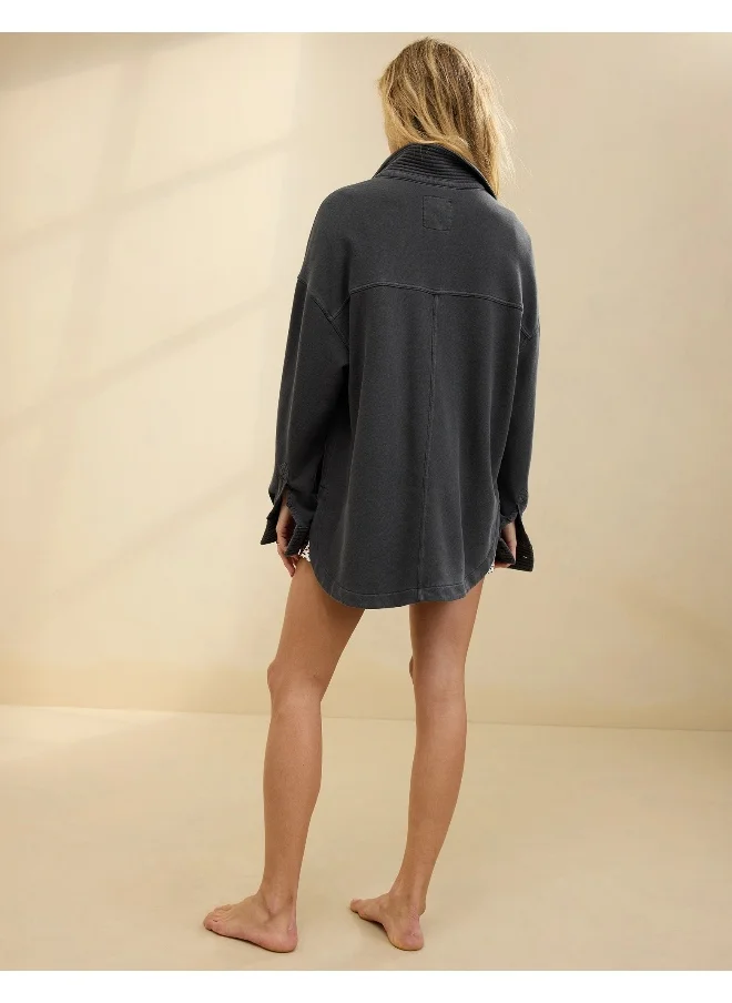 Aerie Aerie Popover Polo Sweatshirt