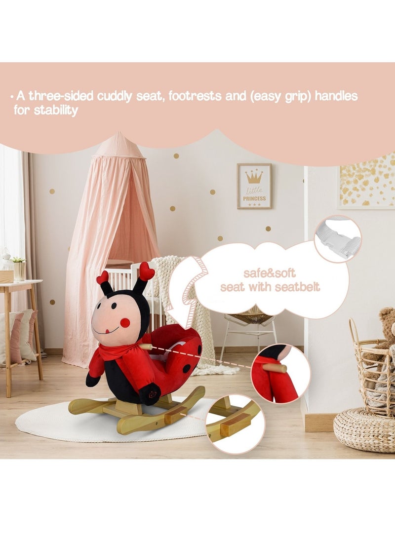 BABYCARA Rocking Bear for Baby and Child Sturdy Construction Cuddly Soft with Sound Effects  - Image 5