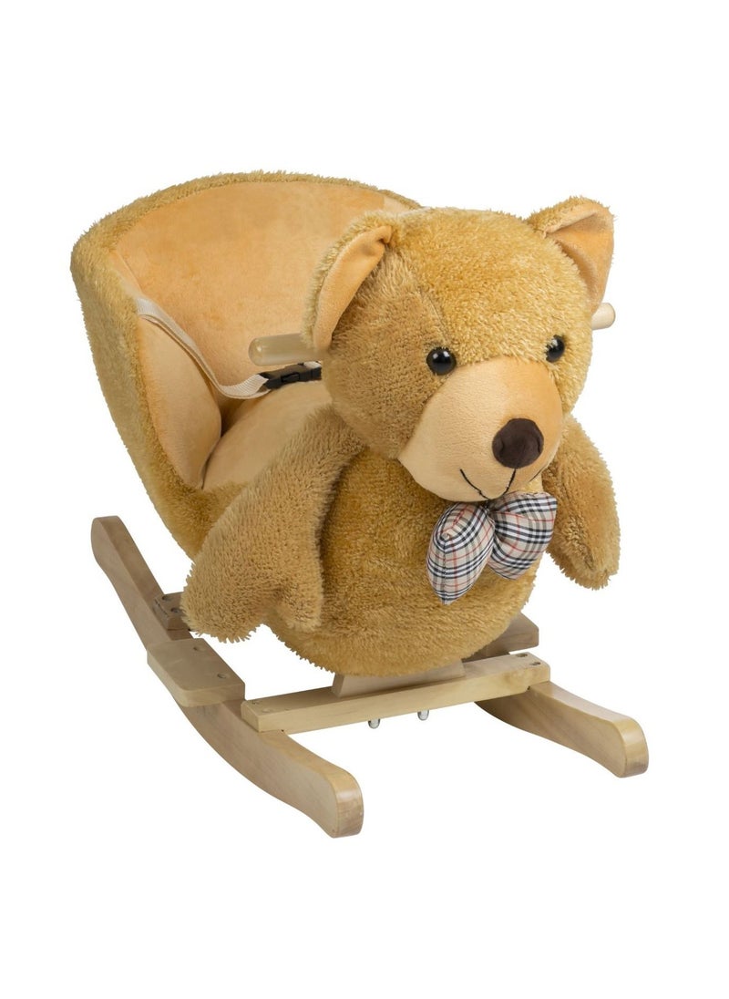 BABYCARA Rocking Bear for Baby and Child Sturdy Construction Cuddly Soft with Sound Effects  - Image 2