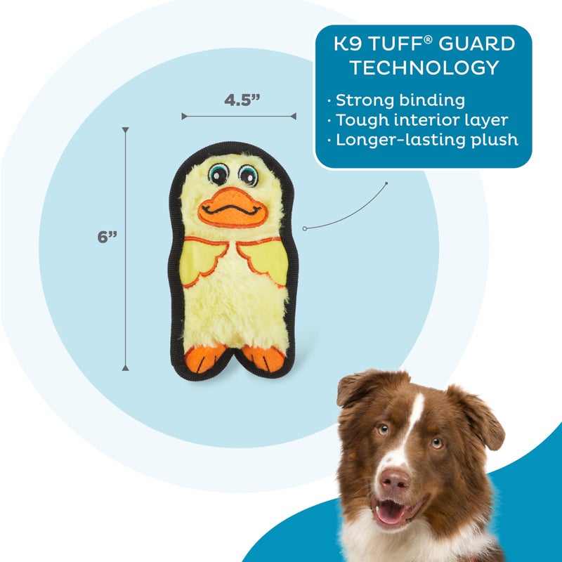 Outward Hound Durablez Minis Stuffing-Free Squeaky Plush Dog Toy for Puppies & Small Dogs - Interactive, Soft Yet Tough, No Mess, Jumbo Squeaker, Long-Lasting Play, Duck - Image 3