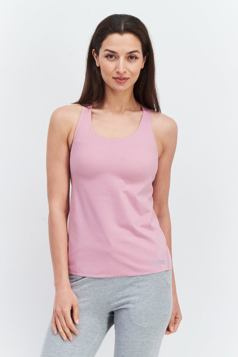 SKECHERS Women Sportswear Fit Sleeveless Yoga Top, Mauve  - Image 1