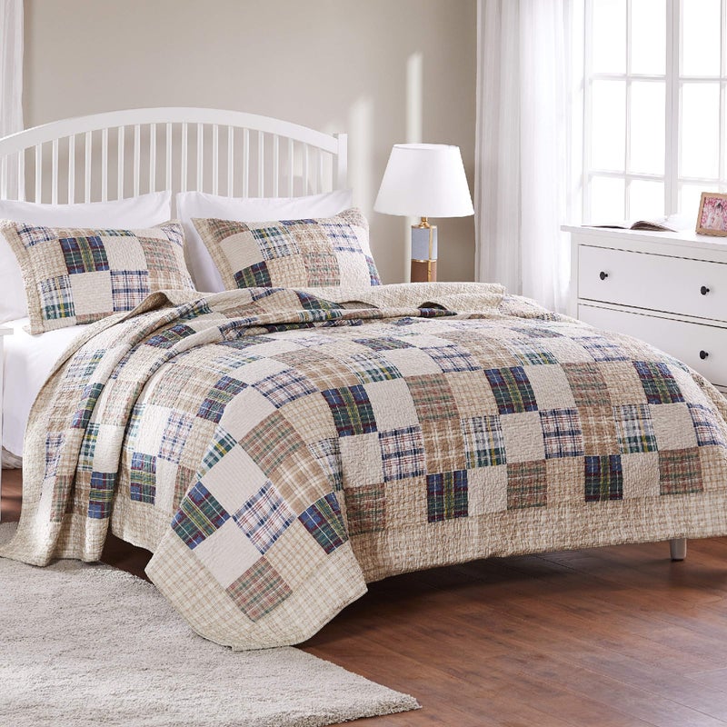 Greenland Home Fashions طقم لحاف أكسفورد من 3 قطع - Image 1