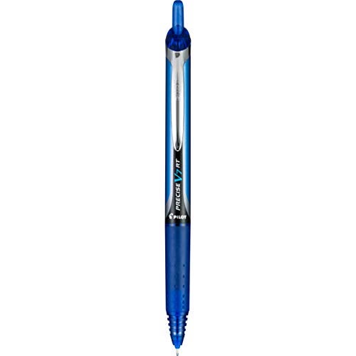 Pilot Precise V7 RT Refillable & Retractable Liquid Ink Rollerball Pens, Blue Ink Pens, Fine Point (0.7 mm), 8-Pack - Ideal for School, Journaling, and Office Writing - Image 2