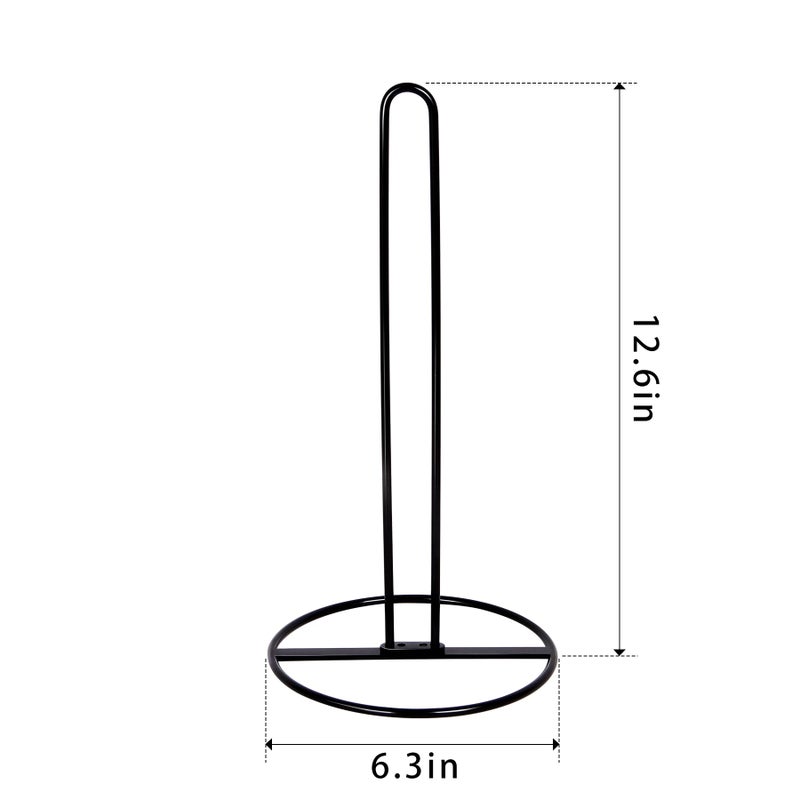 OBODING Toilet Paper Holder Stand, OBODING, Black Freestanding Toilet Paper Holder for Storing 3 Rolls of Toilet Papers (Black) - Image 5