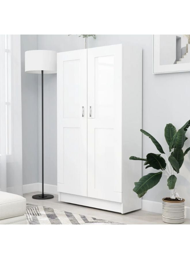 vidaxl vidaXL Book Cabinet White 82.5x30.5x150 cm Engineered Wood  - Image 1