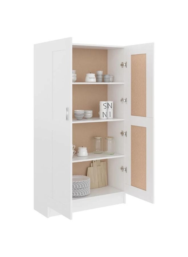 vidaxl vidaXL Book Cabinet White 82.5x30.5x150 cm Engineered Wood  - Image 2