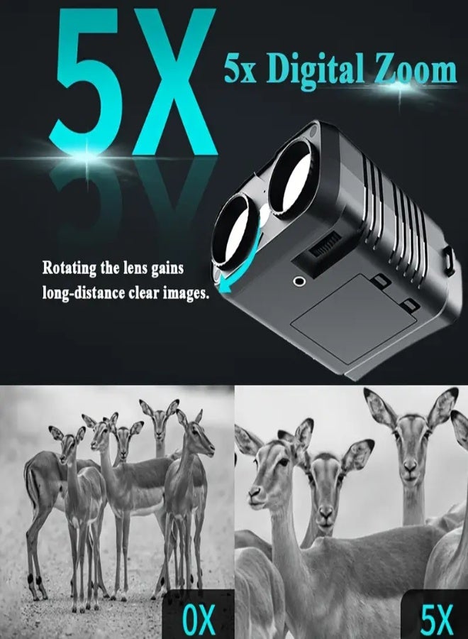 5X Digital Zoom Night Vision Goggles with 3-Inch HD LCD Screen, 7-Level Infrared Adjustment, 1080P Photo  Video Recording, USB Rechargeable Battery – 800m Long-Range Vision, Ideal for Hunting, Camping, Wildlife Observation, and Outdoor Adventures - Image 5