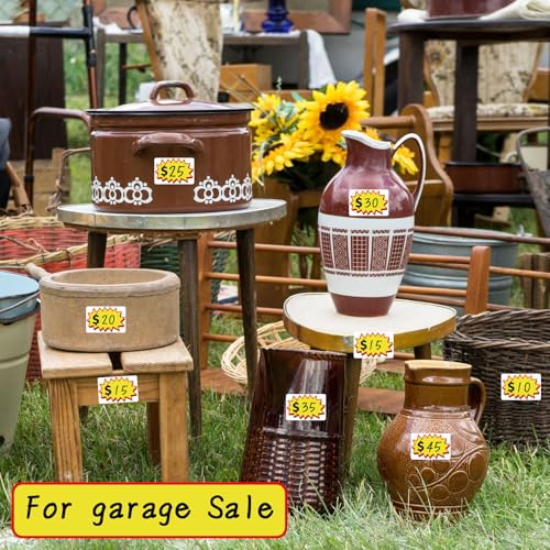 Dapute 300 Pcs Removable Garage Sale Stickers, Adhesive Waterproof Yard Sale Price Stickers with Large Space to Write Pricing (2"x3"),Sticky Price Tags Rummage Sale Stickers for Retail, Annual Community Sale - Image 2