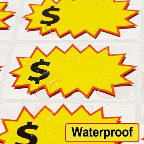 Dapute 300 Pcs Removable Garage Sale Stickers, Adhesive Waterproof Yard Sale Price Stickers with Large Space to Write Pricing (2"x3"),Sticky Price Tags Rummage Sale Stickers for Retail, Annual Community Sale - Image 4