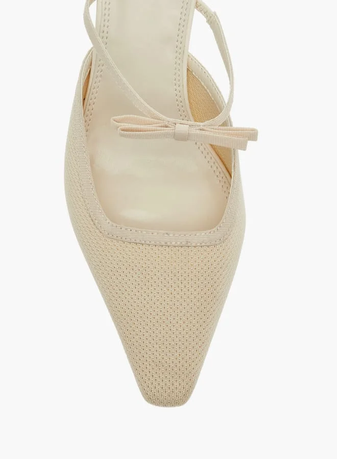Celeste Women's Bow Accent Slip-On Shoes with Stiletto Heels