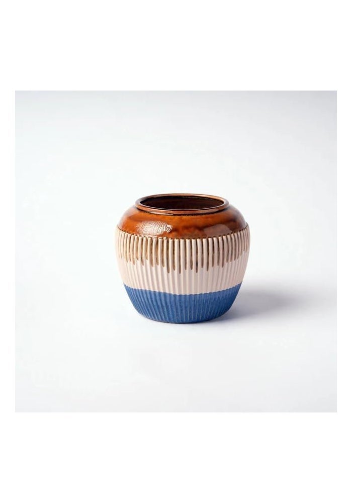 BS B&S Handcrafted Two-Tone Ceramic Flower Vase Set - Image 5