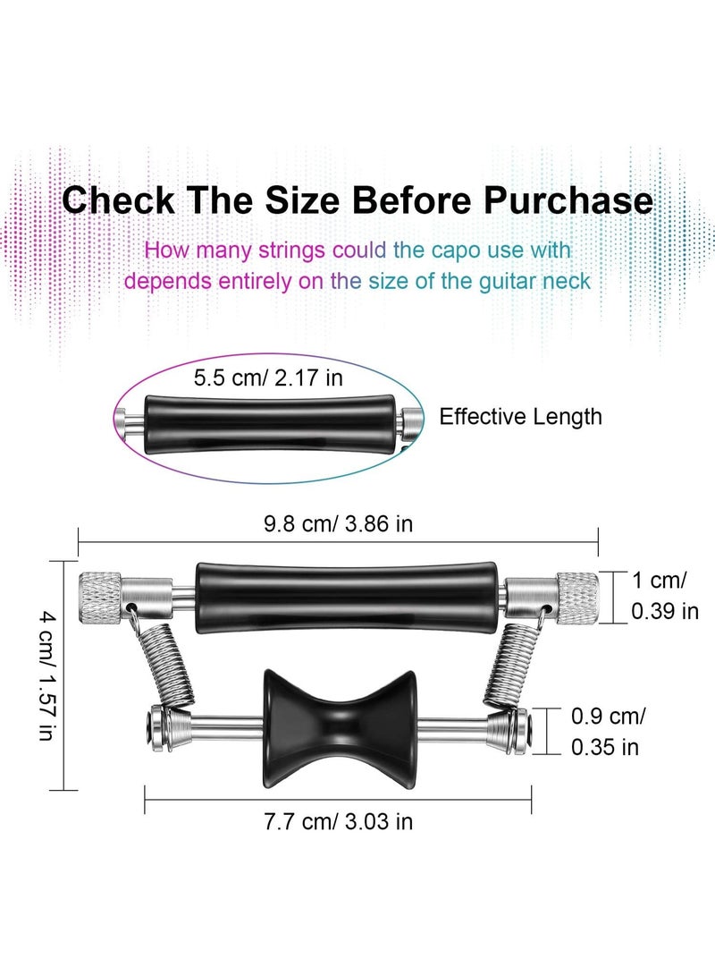 1Pcs Guitar Rolling Capo Sliding Adjustable Rubber and Stainless Steel Capo for Tuning Tone of String Instruments Like Folk Classic Acoustic Electric Guitar Ukulele Mandolin Banjo - Image 4