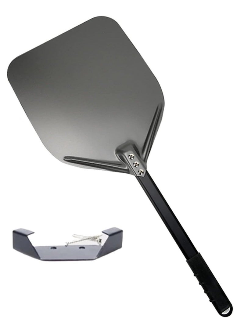 كابتن تيك Pizza Peel 12 Inch, Perforated Long Pizza Paddle, Anodized Aluminum Turning Pizza Oven Peel for Any Outdoor Or Indoor Pizza Grill Oven - Image 1