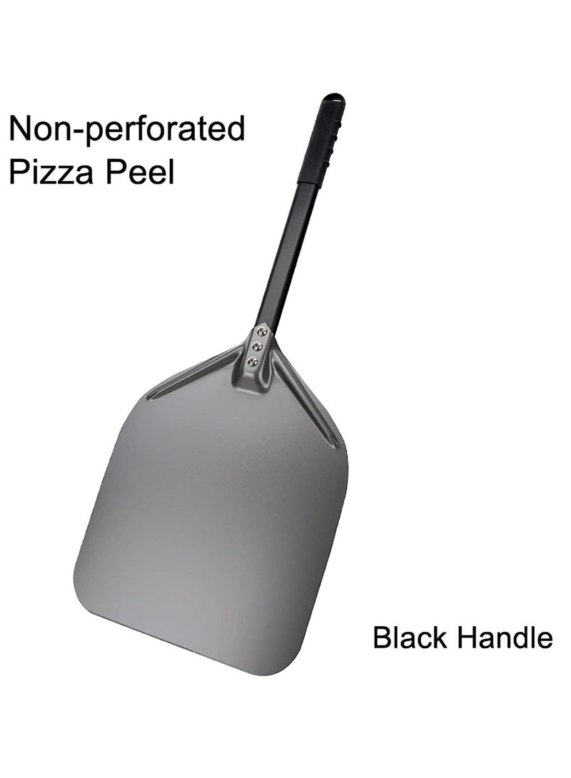 كابتن تيك Pizza Peel 12 Inch, Perforated Long Pizza Paddle, Anodized Aluminum Turning Pizza Oven Peel for Any Outdoor Or Indoor Pizza Grill Oven - Image 3