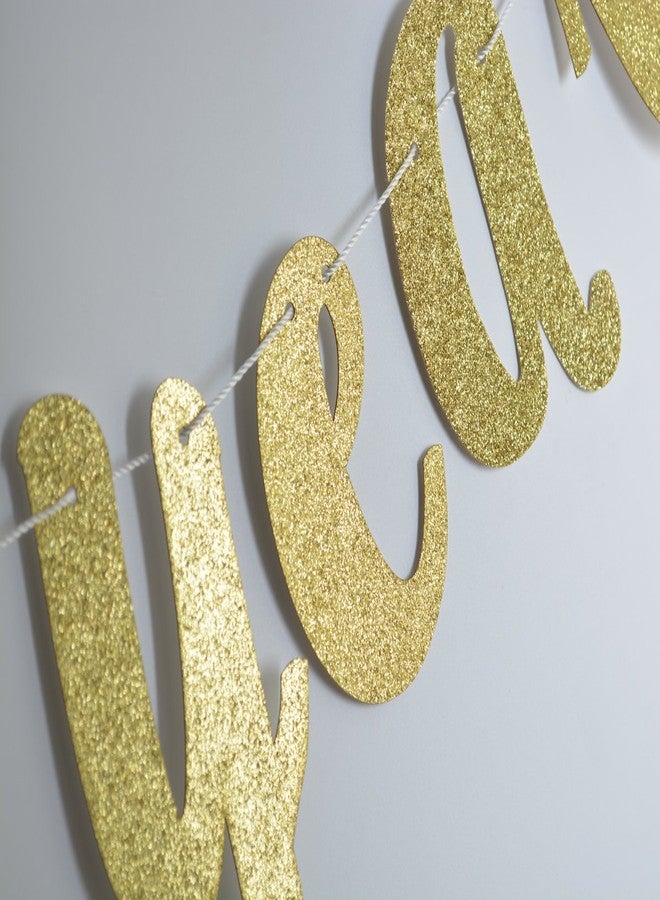 FOZEE Cheers to 60 Years Banner - Happy 60th Birthday Party Decorations - 60th Wedding Anniversary Decorations-Gold - Image 3