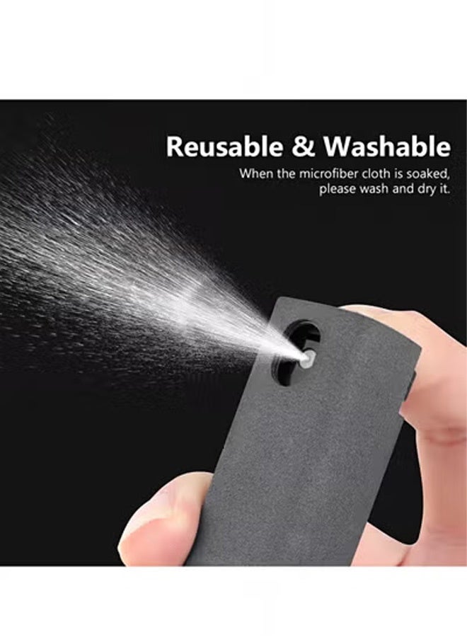 Taimi All-in-One Touchscreen Cleaner, Spray and Built-in Microfiber Cloth with Clear Protective Case, Screen Cleaner for All Phones, Laptop and Tablet - Black - Image 3