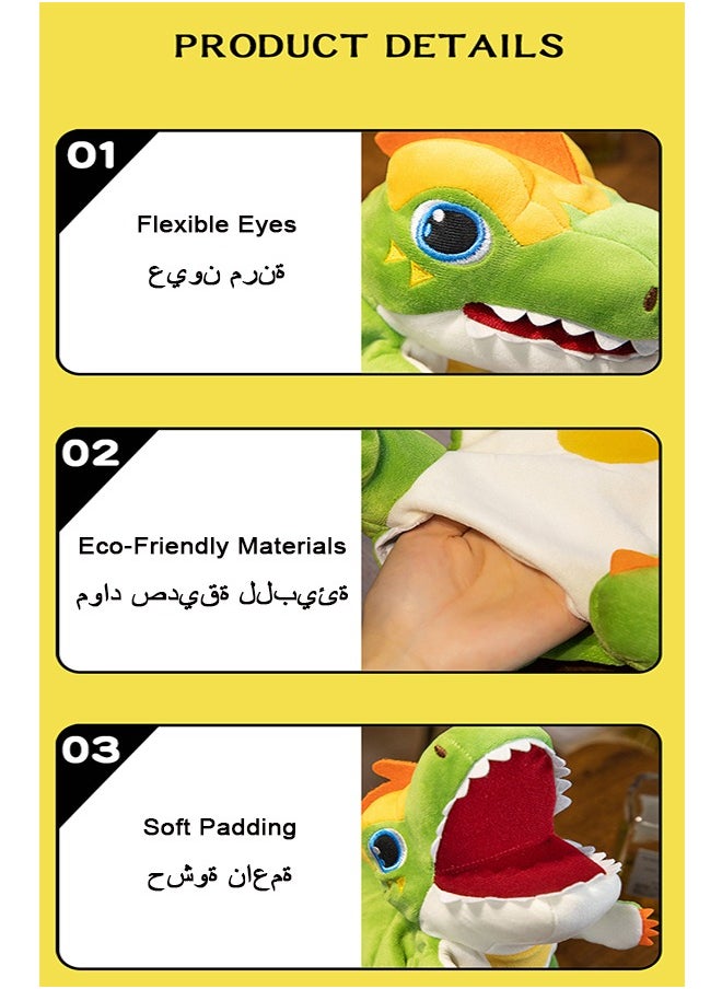 FUNCOT Hand Puppets, Dinosaur Hand Puppets, Dinosaurs Plush Toys  - Image 2