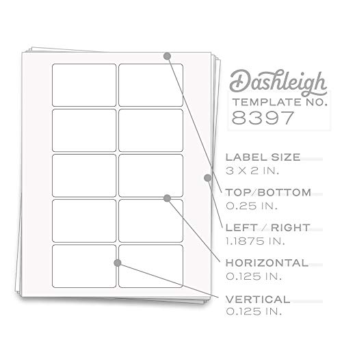 Dashleigh 100 Premium Printable Labels for 8 oz Straight Sided Glass or PET Jars, 3x2 in. - Image 2