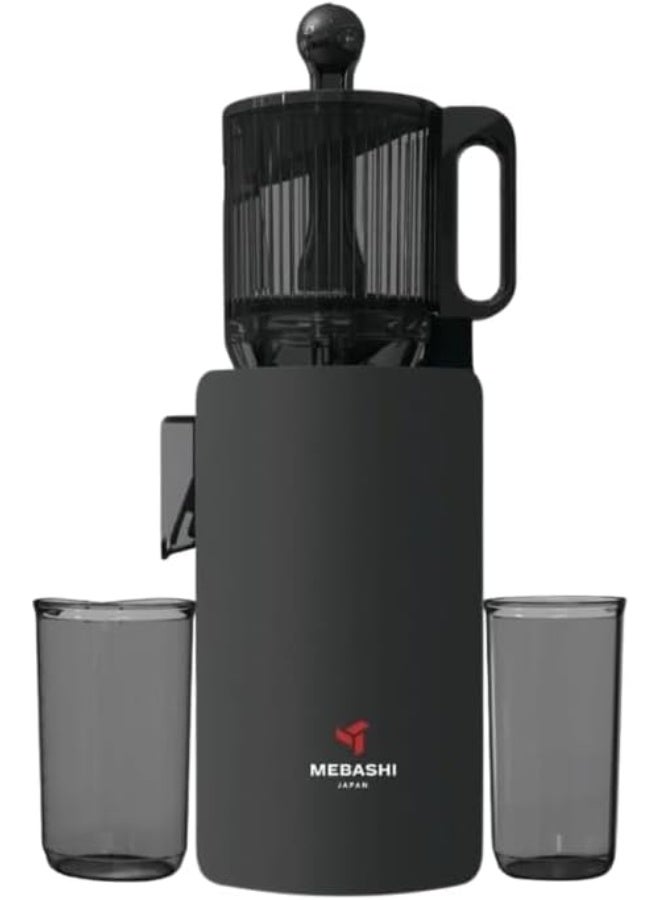 ميباشي عصارة ميباشي البطيئة، 250 واط، فتحة تغذية بعرض 120 مم، نظام عصر مزدوج، (ME-SJ3070) رمادي داكن - Image 1