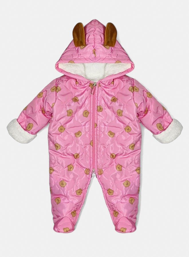 BabyShoora Baby Unisex Waterproof Fur Lined Winter Bodysuit - Image 1