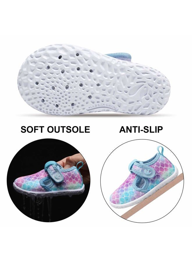 FEETCITY Baby Boys Girls Water Sport Shoes Barefoot Kids Aqua Socks Quick-Dry Beach Swim Pool Shoes, B Mermaid Scale, 12-18 Months - Image 4