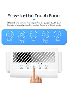Pro Breeze Air Purifier for Home 5-in-1 with True HEPA Filter Active Carbon Negative Ion Generator - Dust Pollen Pet Hair Hay Fever Cooking  - Image 2