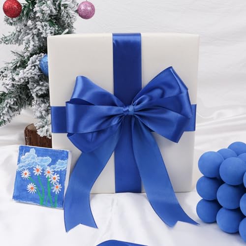 NESCCI 100 Yards Ribbon,1-1/2 Inch Royal Blue Satin Ribbon,Single Face Satin Ribbons,Perfect for Gift Wrapping,Wedding Decoration,Handmade Bows,Wrapping Bouquet and More - Image 4