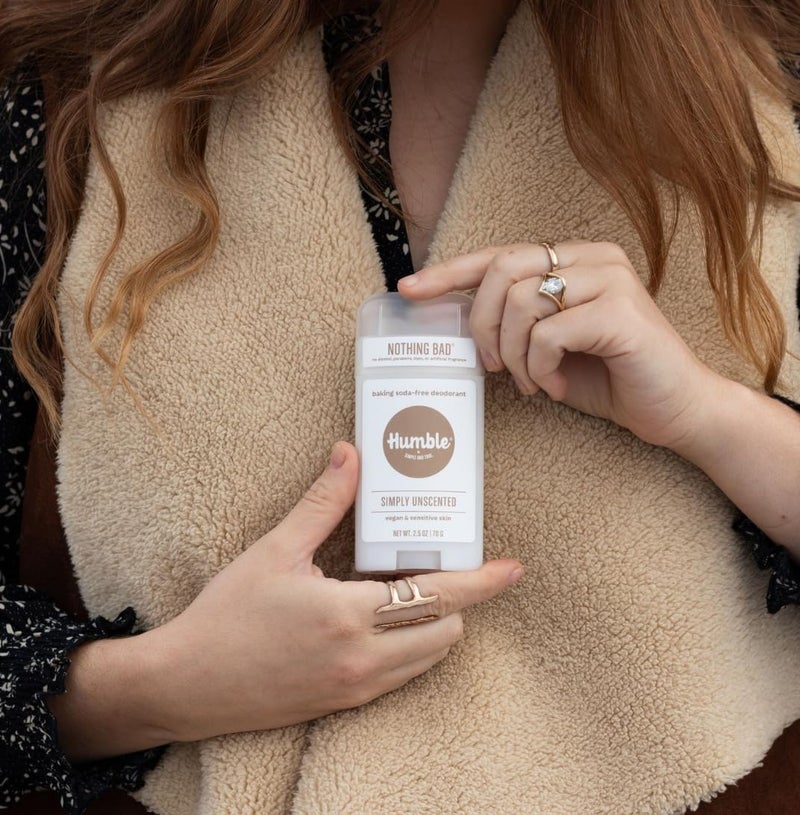 HUMBLE SIMPLE AND TRUE. HUMBLE BRANDS Aluminum-Free Deodorant, Vegan and Cruelty- free, Formulated for Sensitive Skin, Simply Unscented, 2.5 Ounce (Pack of 3) - Image 2