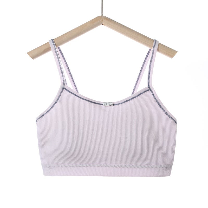 Development Period Girl Vest Underwear Junior High School Student Female Older Child Adolescent Seamless Youth Bra - Image 1