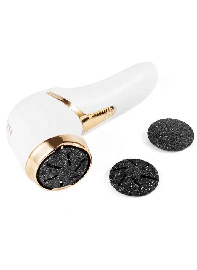 VIO Electric Callus Remover for Feet Pedicure Tools with 2 Coarse Fine Roller Grinder Scrubber USB Rechargeable Portable Spa Pedicure Foot File Care Perfect for Hard Cracked Dry Dead Skin (White  - Image 2