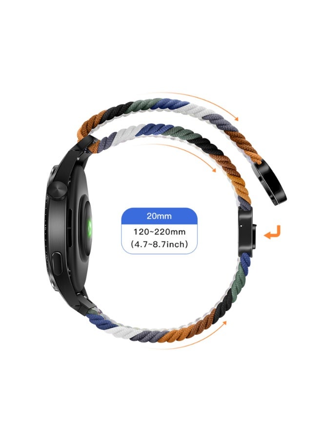 ChicVibe Nylon Straps for Samsung Galaxy Watch 7/6/5/4 Band 40/44mm, Galaxy Watch 6 Classic Bands 43mm 47mm, 20mm Elastic Adjustable Stretchy Braided Bands for for Samsung Watch 7/6/5/4 - Image 5