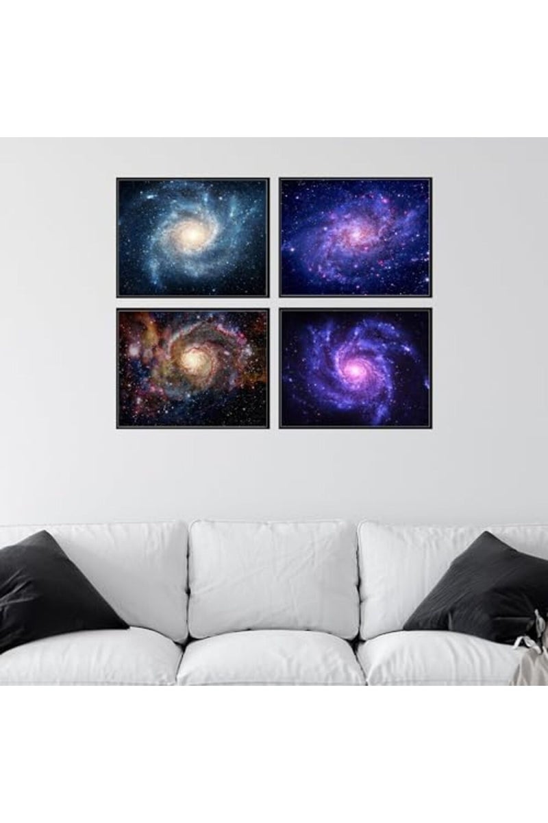 Insire ALAYRA Galaxy Wall Art, Outer Space Decor Posters - Set of 4 (8x10in) Galaxy Artwork, Nebula Galaxy Starlight Pictures for Living Room, - Outer Space Pictures, Galaxy Poster - Unframed - Image 4