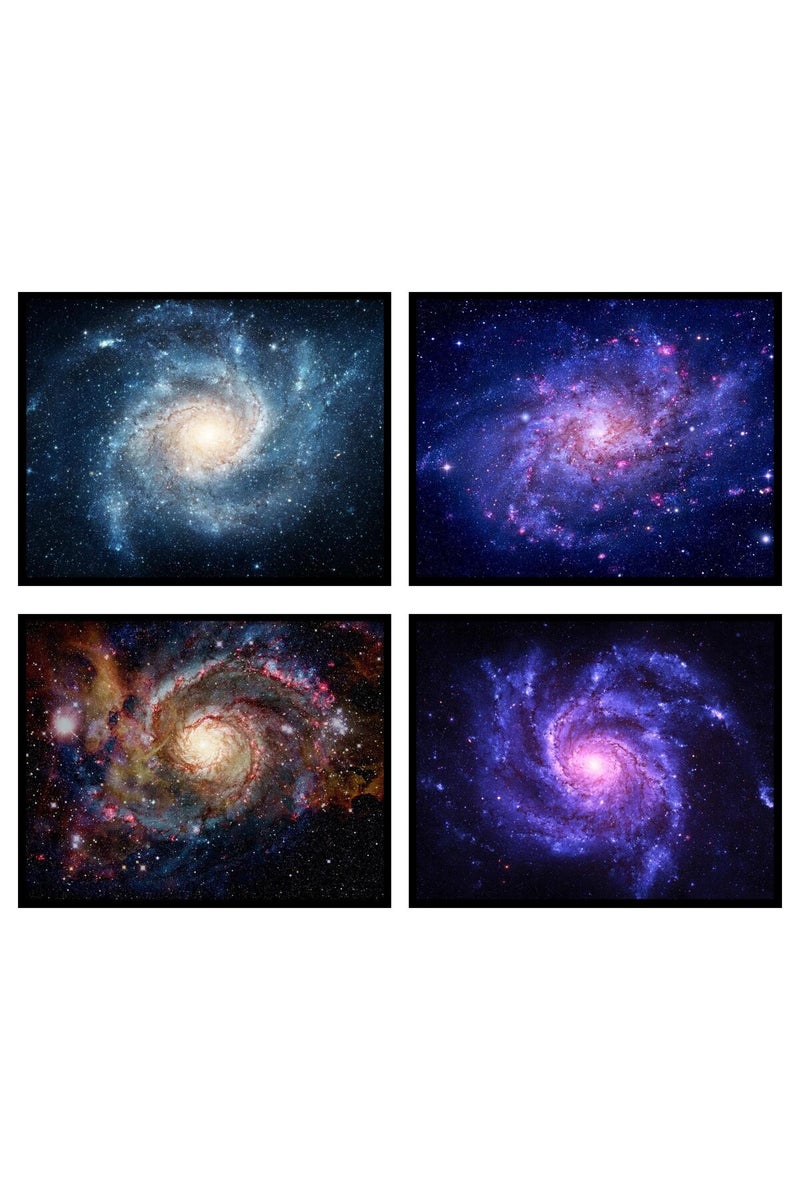 Insire ALAYRA Galaxy Wall Art, Outer Space Decor Posters - Set of 4 (8x10in) Galaxy Artwork, Nebula Galaxy Starlight Pictures for Living Room, - Outer Space Pictures, Galaxy Poster - Unframed - Image 1
