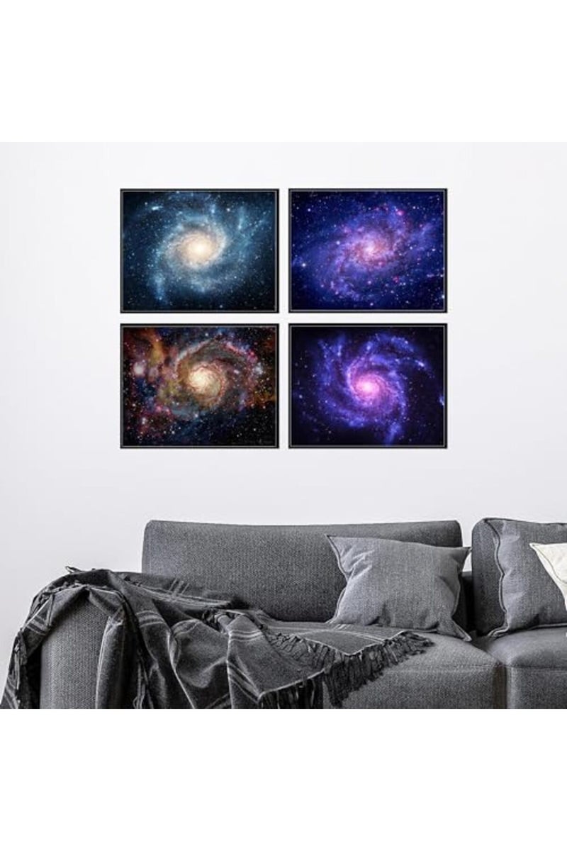 Insire ALAYRA Galaxy Wall Art, Outer Space Decor Posters - Set of 4 (8x10in) Galaxy Artwork, Nebula Galaxy Starlight Pictures for Living Room, - Outer Space Pictures, Galaxy Poster - Unframed - Image 3