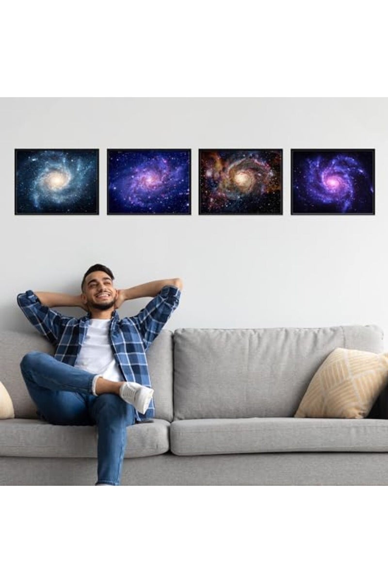 Insire ALAYRA Galaxy Wall Art, Outer Space Decor Posters - Set of 4 (8x10in) Galaxy Artwork, Nebula Galaxy Starlight Pictures for Living Room, - Outer Space Pictures, Galaxy Poster - Unframed - Image 5