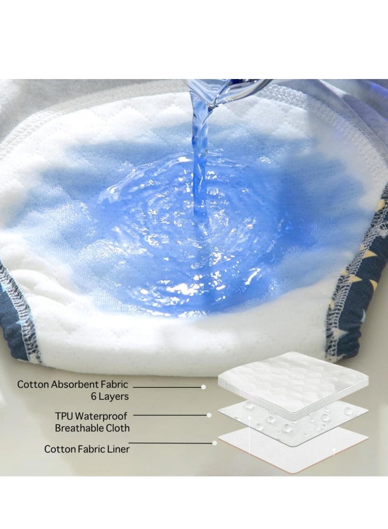 Anmi 7 PCS Baby Potty Training Pants for Girls & Boys, Breathable 6-Layer Cotton Training Underwear, Absorbent Learning Pants (Girls, Size 110) - Image 2