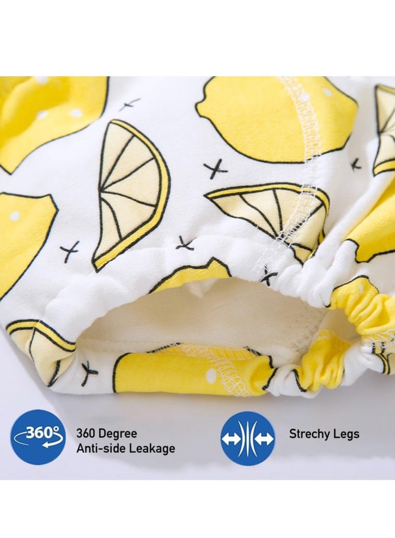 Anmi 7 PCS Baby Potty Training Pants for Girls & Boys, Breathable 6-Layer Cotton Training Underwear, Absorbent Learning Pants (Girls, Size 110) - Image 3