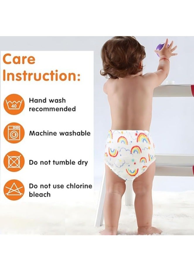 Anmi 7 PCS Baby Potty Training Pants for Girls & Boys, Breathable 6-Layer Cotton Training Underwear, Absorbent Learning Pants (Girls, Size 110) - Image 5