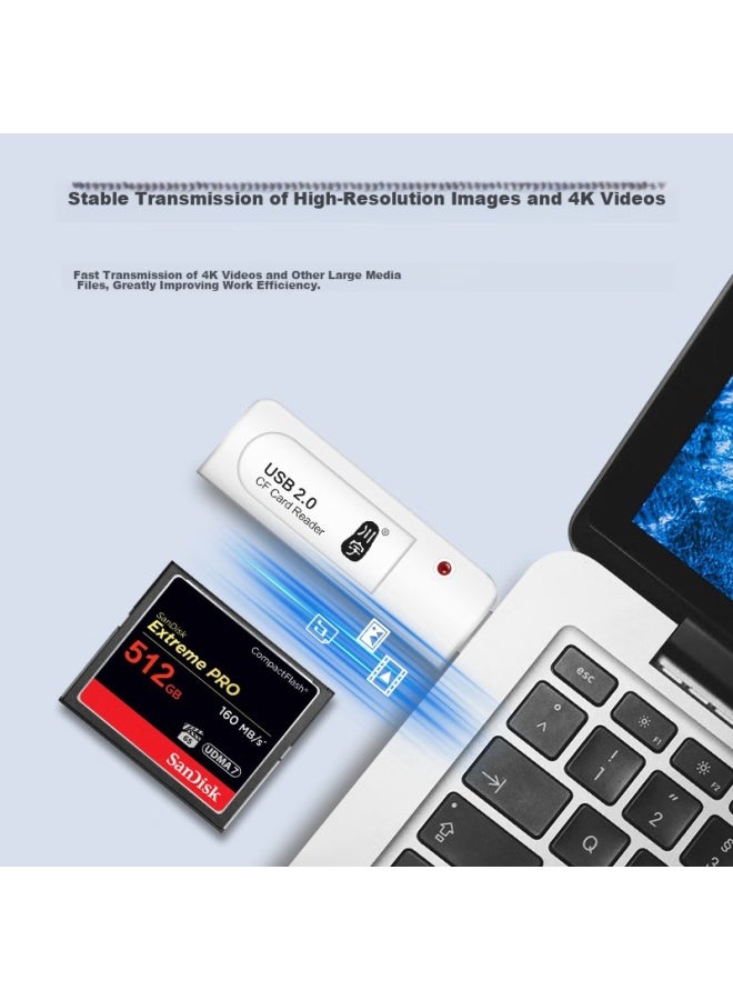 Chuanyu Usb 3.0 Standard Cf Card Reader, Compatible With Dslr Cameras/industrial-grade Cnc Machines, Specialized For Cf Storage Cards - Image 2