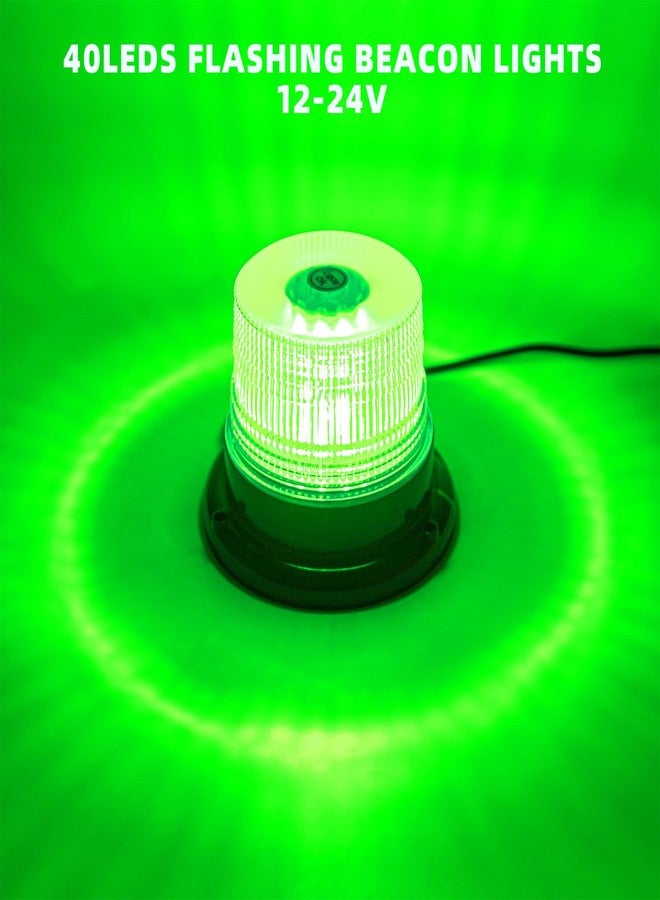 أضواء تحذيرية LED خضراء من PKINGLAKE، تعمل بجهد 12-24 فولت، وامضة، مناسبة لحالات الطوارئ على الطرق، مزودة بقاعدة مغناطيسية، مناسبة لشاحنات كاسحات الثلج، ومركبات البناء، والرافعات الشوكية، والجرارات، وعربات الجولف. قطعة واحدة - Image 2