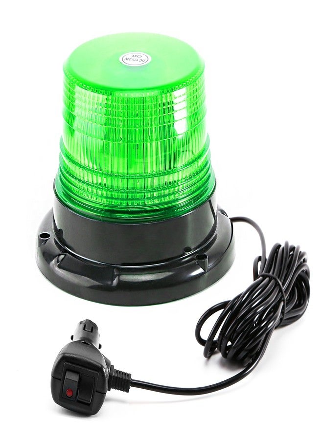 أضواء تحذيرية LED خضراء من PKINGLAKE، تعمل بجهد 12-24 فولت، وامضة، مناسبة لحالات الطوارئ على الطرق، مزودة بقاعدة مغناطيسية، مناسبة لشاحنات كاسحات الثلج، ومركبات البناء، والرافعات الشوكية، والجرارات، وعربات الجولف. قطعة واحدة - Image 1