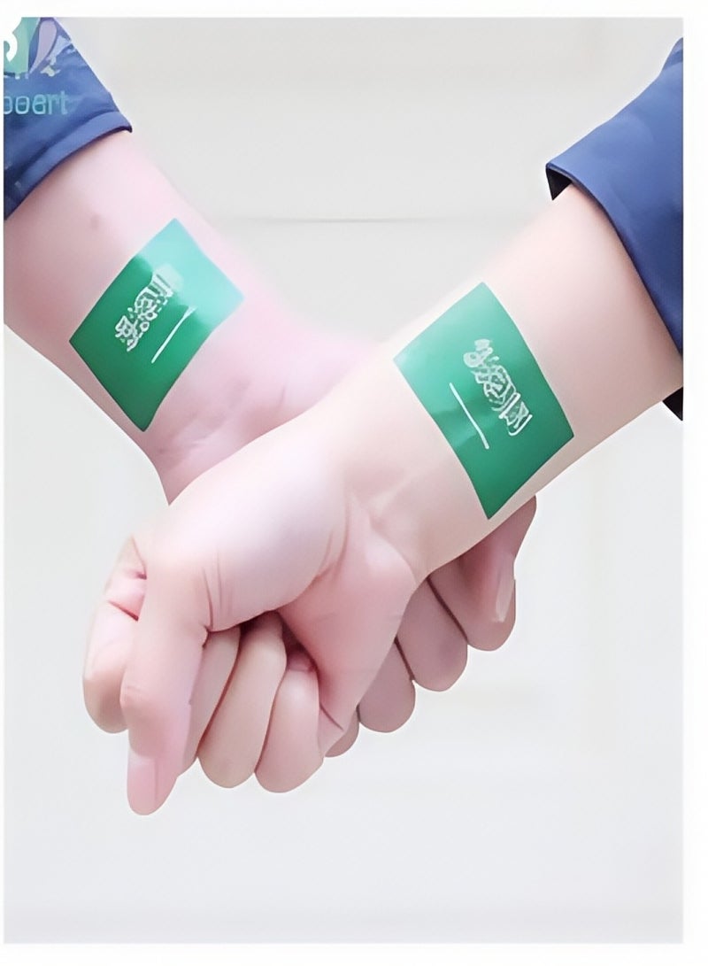 Reelyo Saudi National Day - Celebrating Saudi National Day, Saudi Arabia Flag Face Stickers, Waterproof Tattoo Stickers - Image 2