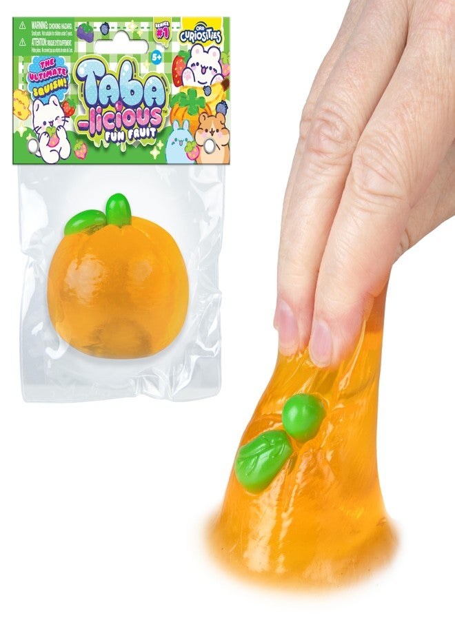 The Orb Factory ORB Tabalicious TABA Squishy Orange Fun Fruit Toy - Cute, Sticky Fruit TABA Squishies with Transparent Realistic Color - Squishy Stress Ball Toys - Kawaii Sensory Fidget Toys for Kids and Adults - Image 4