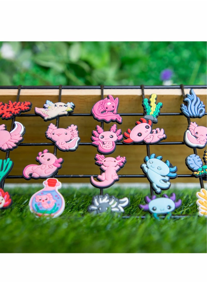 Excefore Shoe Decoration Charms 30 Pcs Cute Axolotl Girls and Boys Shoes Charms Party Gifts Teens Accessories Charms  - Image 2