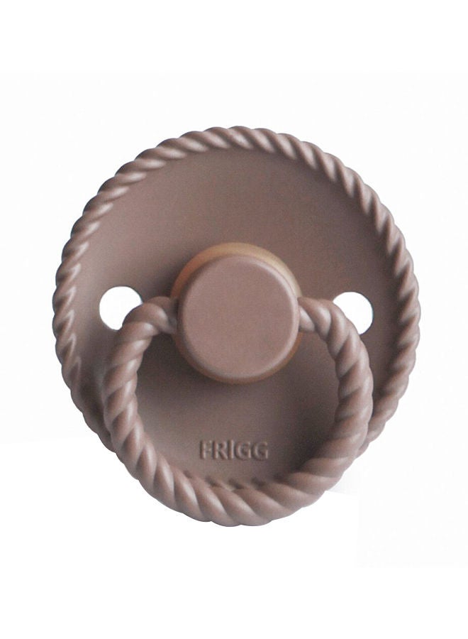 FRIGG Pack Of 1 Rope Latex Baby Pacifier 6-18M Sepia - Size 2